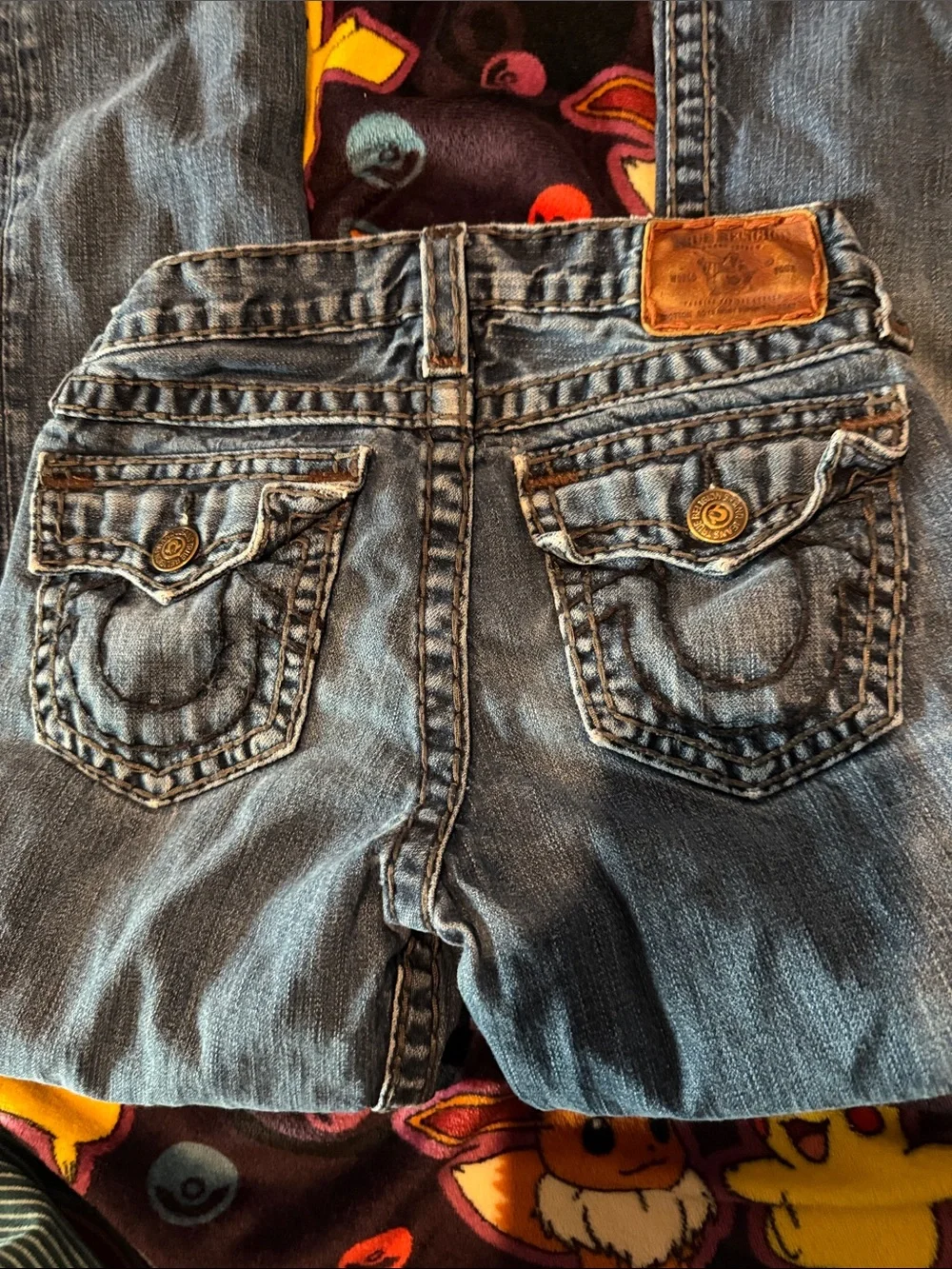 Boys True Religion Skinny Jeans in Blue Denim